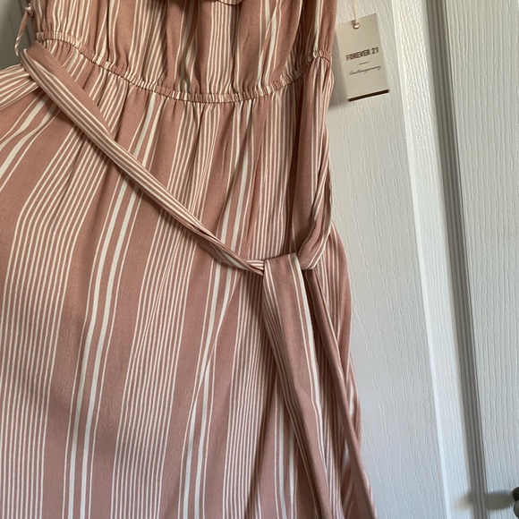 Blush Off-Shoulder, lines blush pink spring dress - Picture 4 of 4